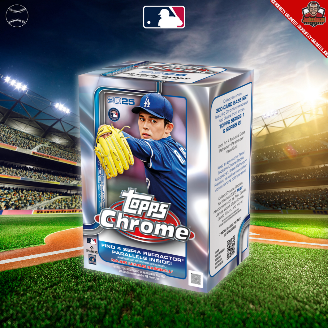 2025 Topps Chrome Baseball 7-Pack Blaster Box
