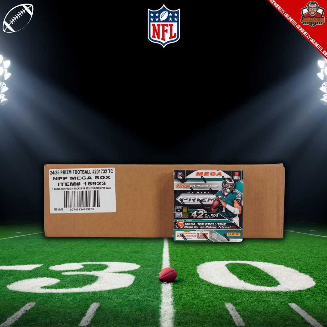 2024 Panini Prizm Football Mega 20-Box Case (Neon Green Pulsar Prizms)