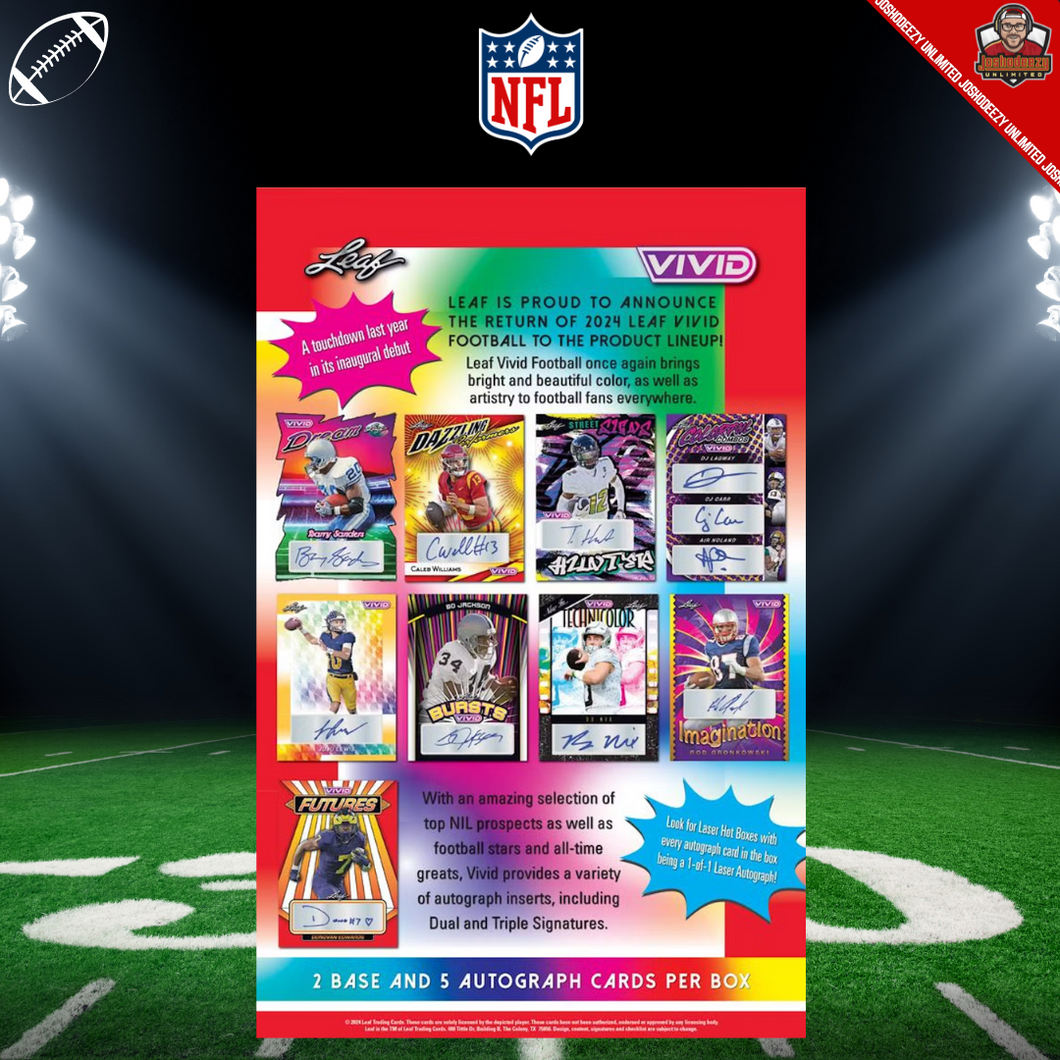 2024 Leaf Vivid Football Hobby Box