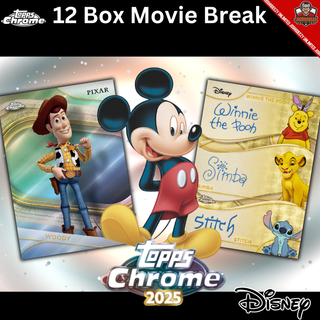 2025 Topps Chrome Disney X12 Box Case Pick Your Movie 1598